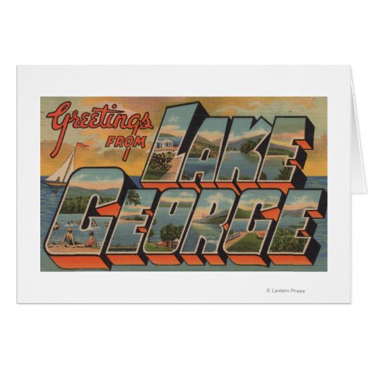 Lake George, New York - Large Letter Scenes (Front Horizontal)