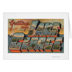 Lake George, New York - Large Letter Scenes Cards