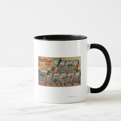 Lake George New York _ Large Letter Scenes Mug