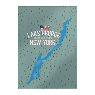 Lake George New York Map Acrylic Print