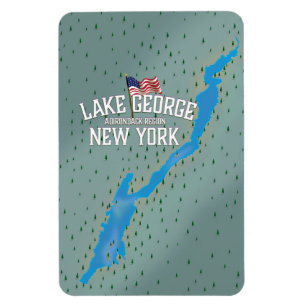 Lake George New York Map Magnet