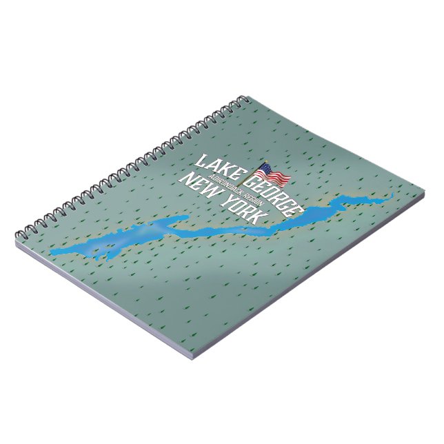 Lake George New York Map Notebook (Left Side)