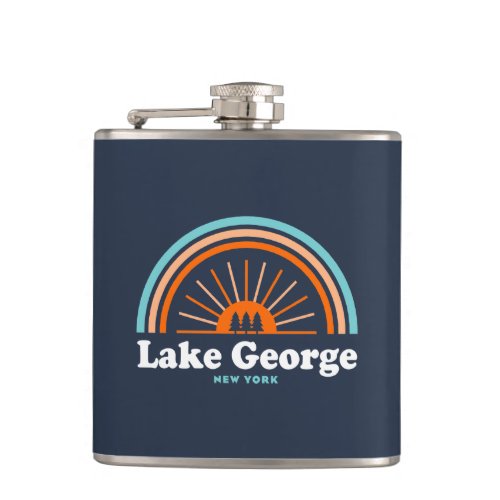 Lake George New York Rainbow Flask