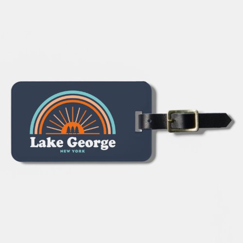 Lake George New York Rainbow Luggage Tag