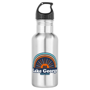Lake George, New York Rainbow Stainless Steel Water Bottle
