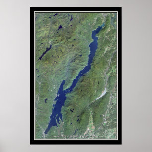 Lake George New York Satellite Poster Map
