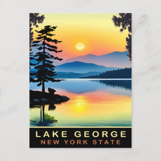 Lake George, New York State, Travel Postcard