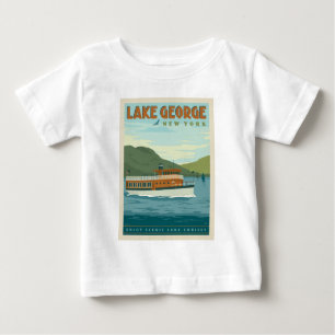 Lake George, New York Vintage Boat Baby T-Shirt