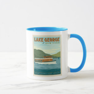 Lake George, New York Vintage Boat Mug