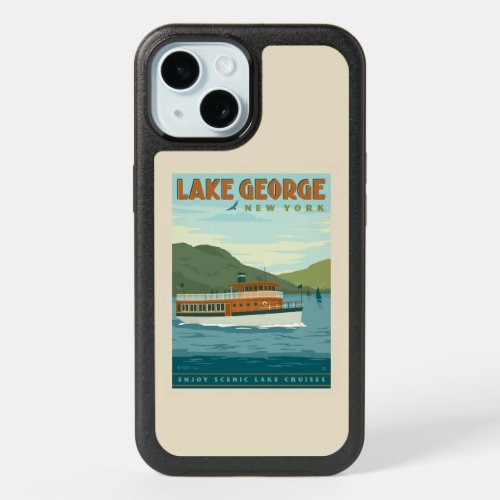 Lake George New York  Vintage Boat iPhone 15 Case