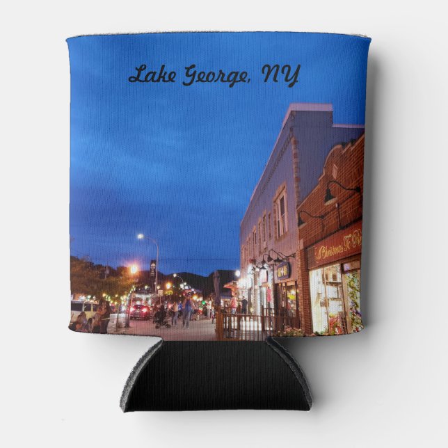 Lake George, NY Adirondack Mountains Can Cooler (Front)