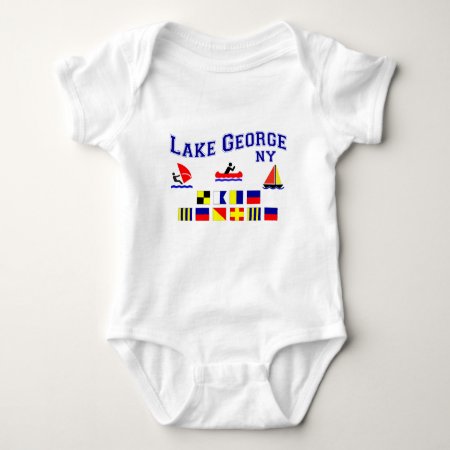 Lake George Ny Signal Flags Baby Bodysuit