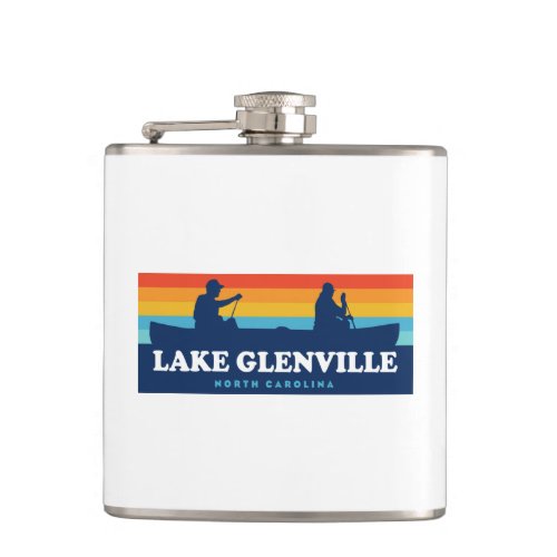 Lake Glenville North Carolina Canoe Flask