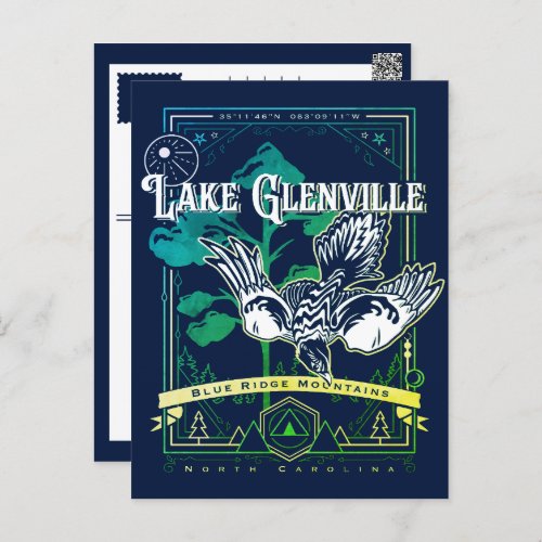 lake glenville north carolina geobird postcard