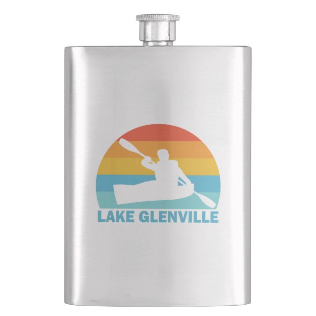 Lake Glenville North Carolina Kayak Flask (Front)