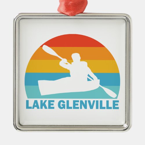 Lake Glenville North Carolina Kayak Metal Ornament