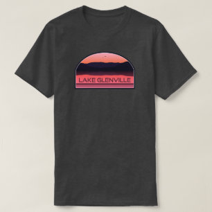Lake Glenville North Carolina Red Sunrise T-Shirt
