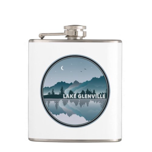 Lake Glenville North Carolina Reflection Flask