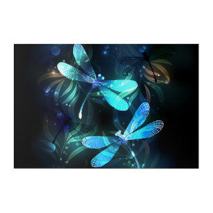 Lake Glowing Dragonflies Acrylic Print