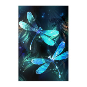 Lake Glowing Dragonflies Acrylic Print