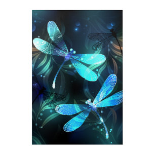 Lake Glowing Dragonflies Acrylic Print