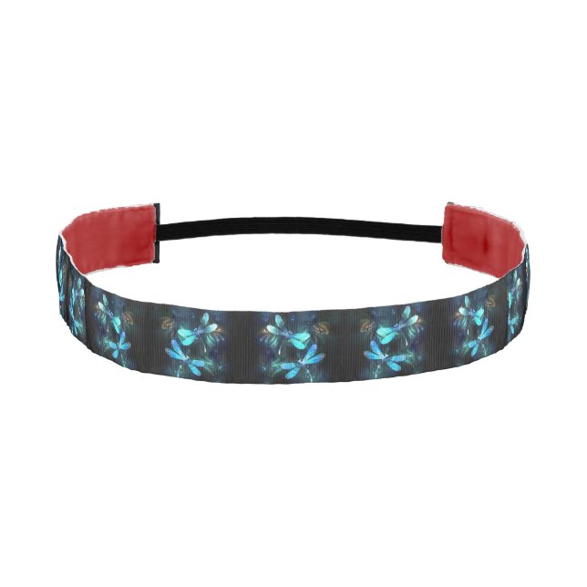 Lake Glowing Dragonflies Athletic Headband (Front)
