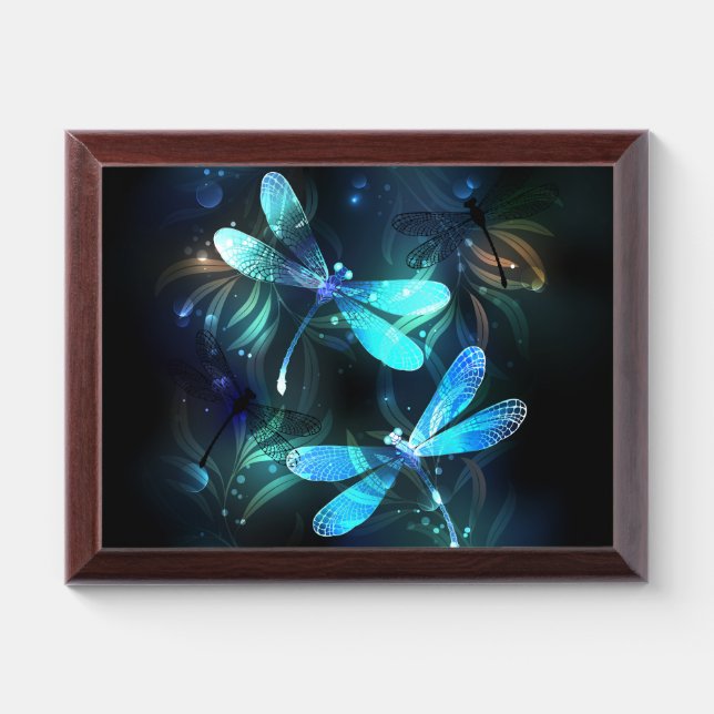 Lake Glowing Dragonflies Award Plaque (Horizontal)