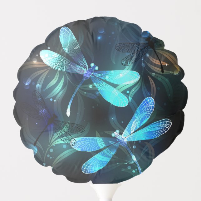 Lake Glowing Dragonflies Balloon (Front)