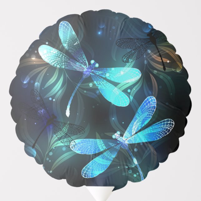 Lake Glowing Dragonflies Balloon (Front)