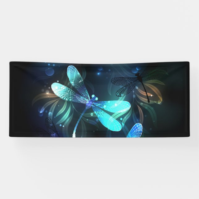 Lake Glowing Dragonflies Banner (Horizontal)