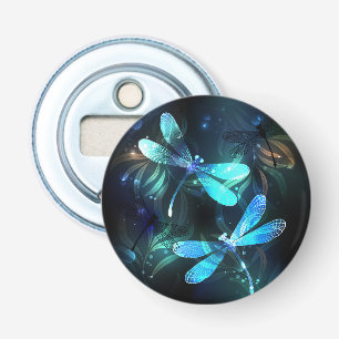 Lake Glowing Dragonflies Bottle Opener