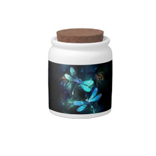 Lake Glowing Dragonflies Candy Jar