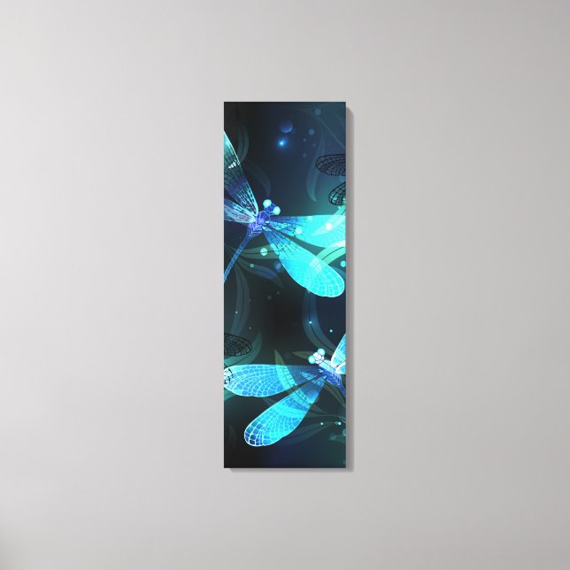 Lake Glowing Dragonflies Canvas Print (Front)