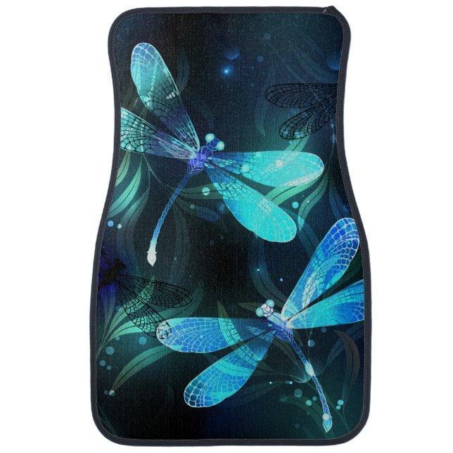 Lake Glowing Dragonflies Car Floor Mat (Front)