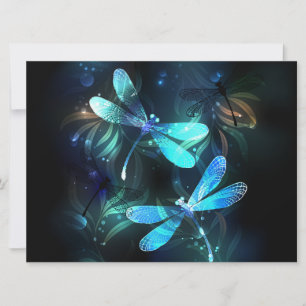 Lake Glowing Dragonflies Card