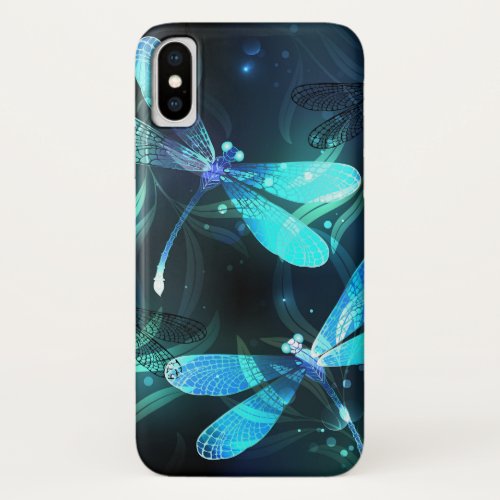 Lake Glowing Dragonflies iPhone X Case