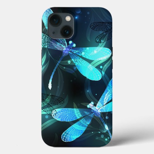 Lake Glowing Dragonflies iPhone 13 Case