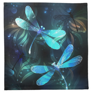 Lake Glowing Dragonflies Cloth Napkin