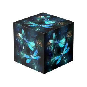 Lake Glowing Dragonflies Cube
