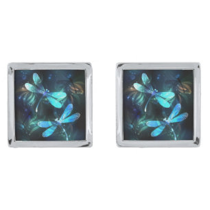 Lake Glowing Dragonflies Cufflinks