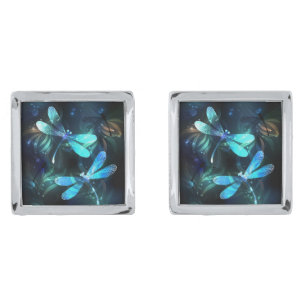 Lake Glowing Dragonflies Cufflinks