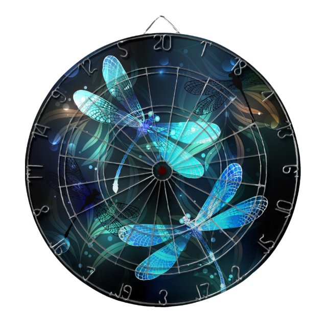 Lake Glowing Dragonflies Dart Board (Front)