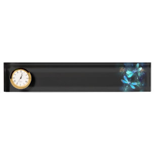 Lake Glowing Dragonflies Desk Name Plate