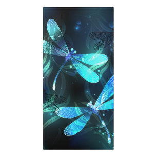 Lake Glowing Dragonflies Door Sign