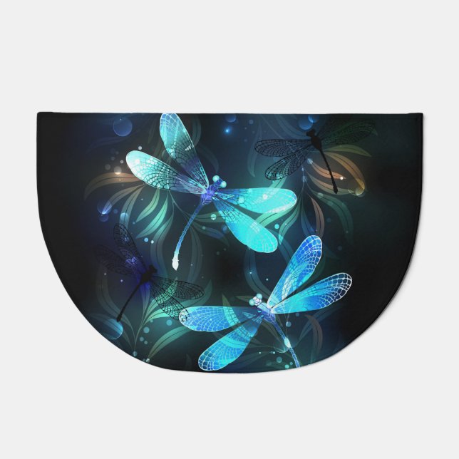 Lake Glowing Dragonflies Doormat (Front)
