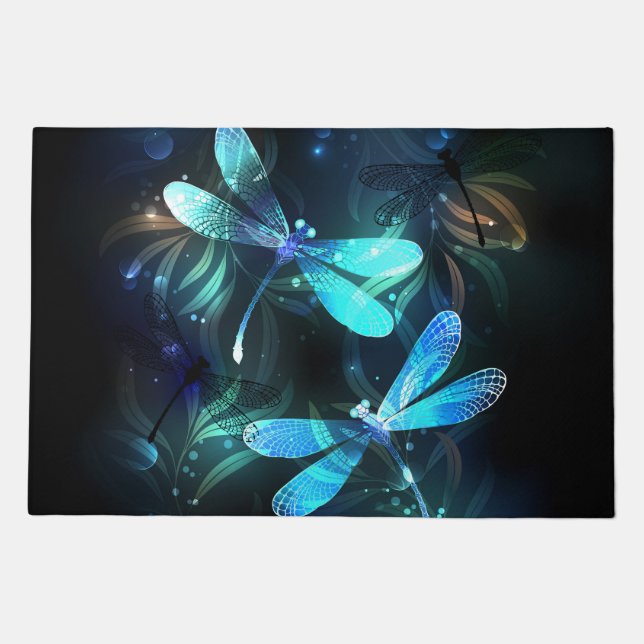 Lake Glowing Dragonflies Doormat (Front)