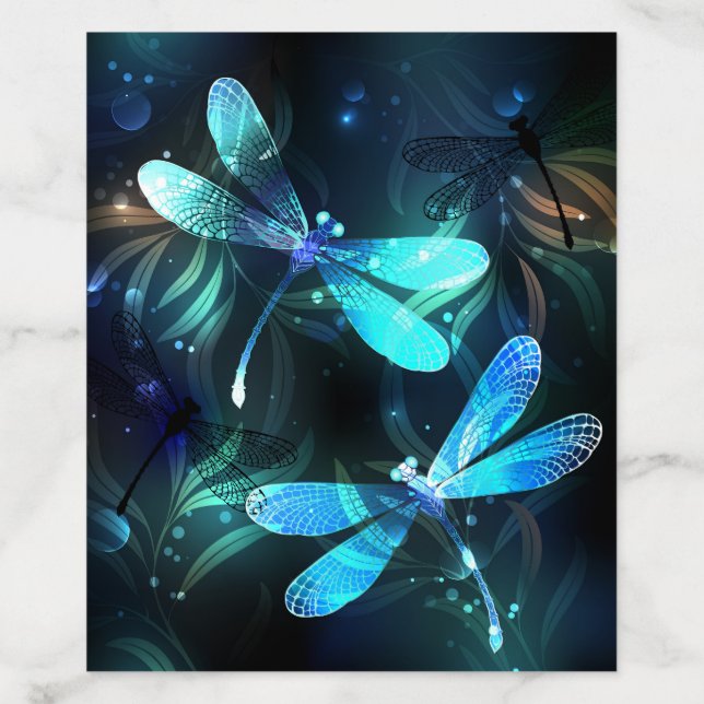 Lake Glowing Dragonflies Envelope Liner (Design)