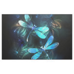 Lake Glowing Dragonflies Fabric