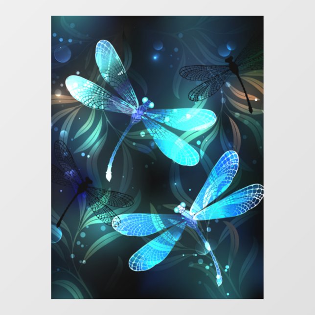 Lake Glowing Dragonflies Floor Decals (Front)