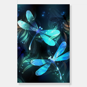 Lake Glowing Dragonflies Foam Board